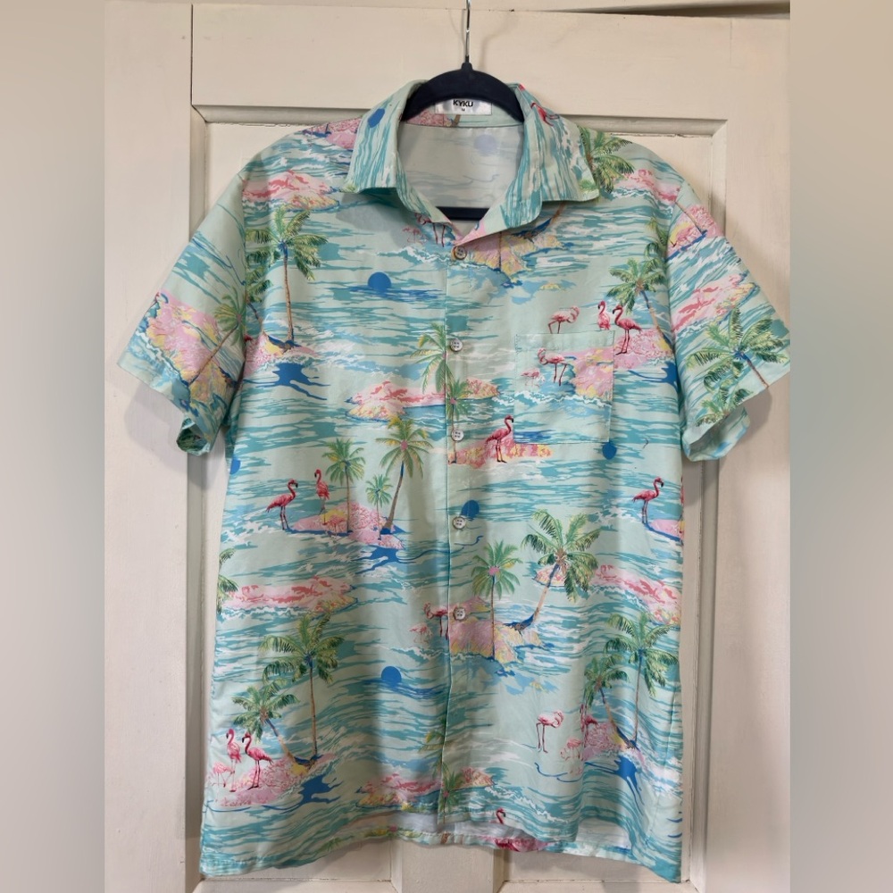 Flamingo Beach Men’s Button Down